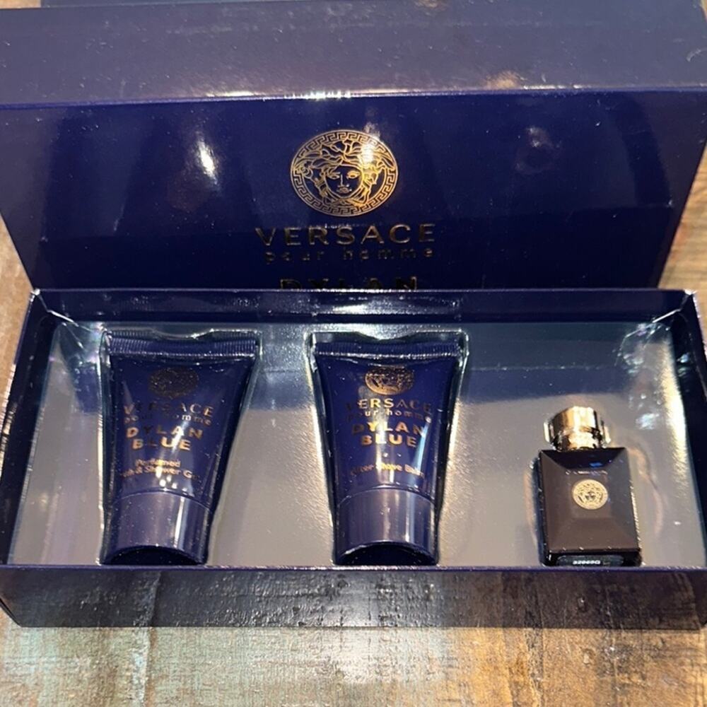 Versace Pour Homme Dylan Blue Travel Gift Set, NIP